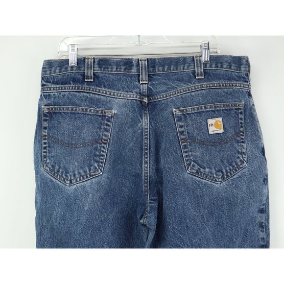 Carhartt FR Jeans Mens 38x32(Actual 38x30)ARC 2 Denim Blue Flame Resistant Pants - Picture 6 of 11